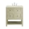 James Martin Vanities 30'' Single Vanity, Whitewashed Oak w/ 3 CM Eternal Marfil Quartz Top 330-V30-WWO-3EMR - alternate 1